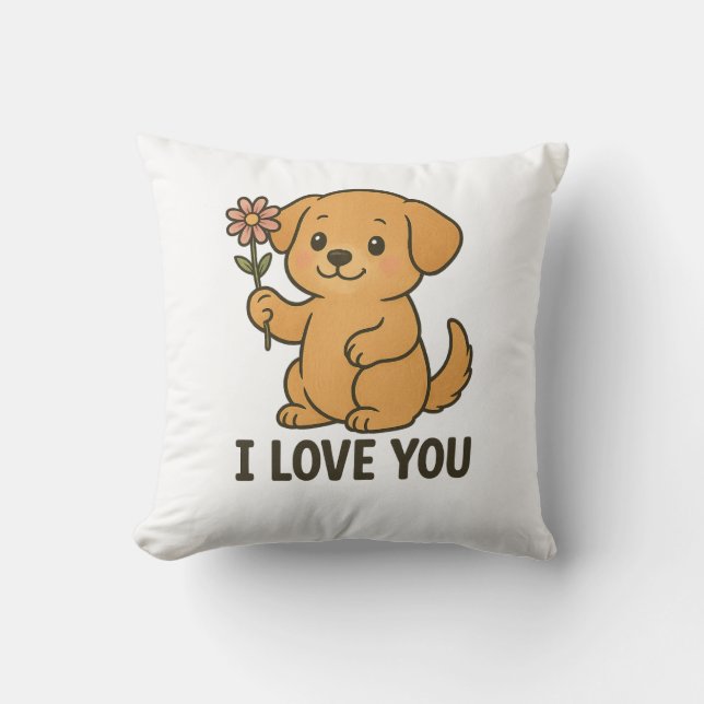 I Love You  Throw Pillow (Front)