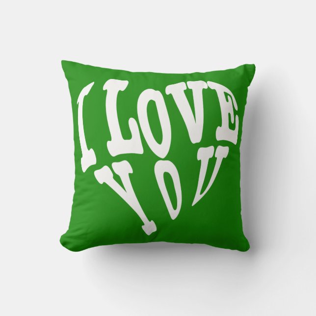 I LOVE YOU THROW PILLOW (Front)