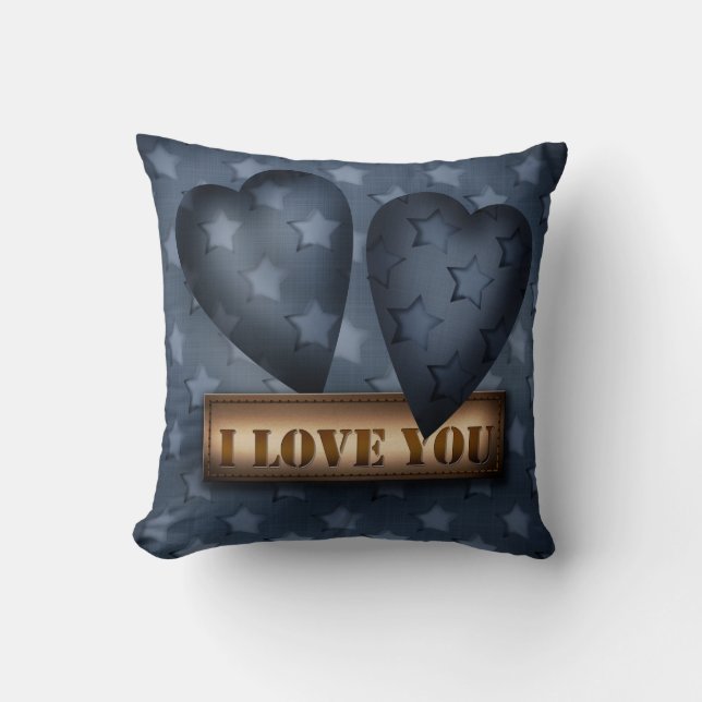 I love you throw pillow (Front)