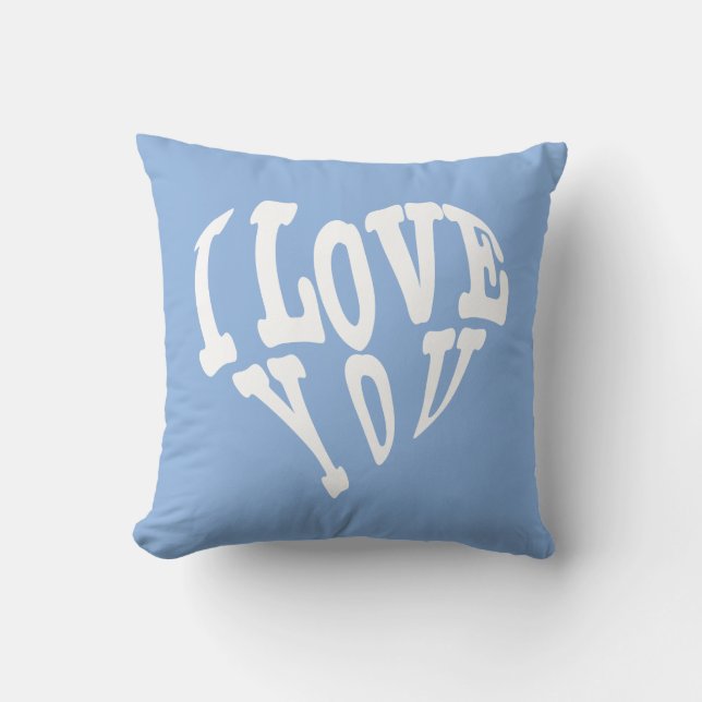 I LOVE YOU THROW PILLOW (Front)