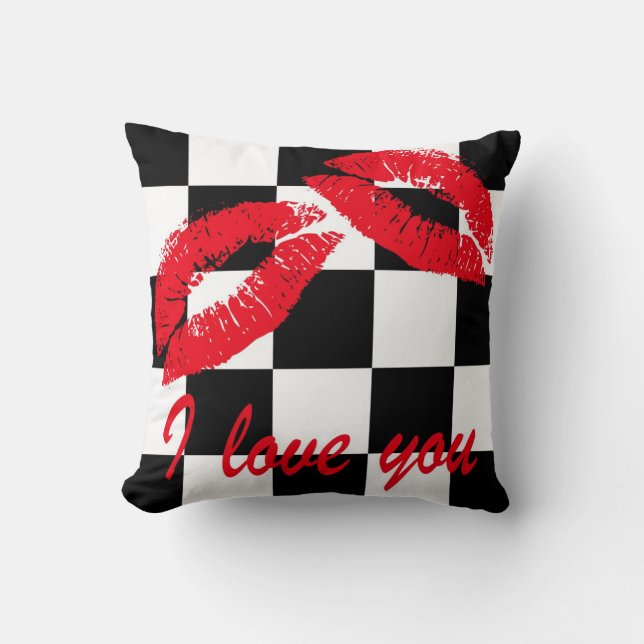 I love you throw pillow (Front)