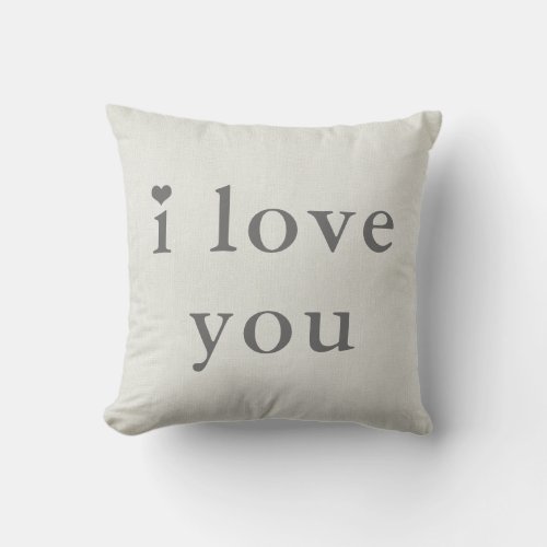 I Love You Throw Pillow