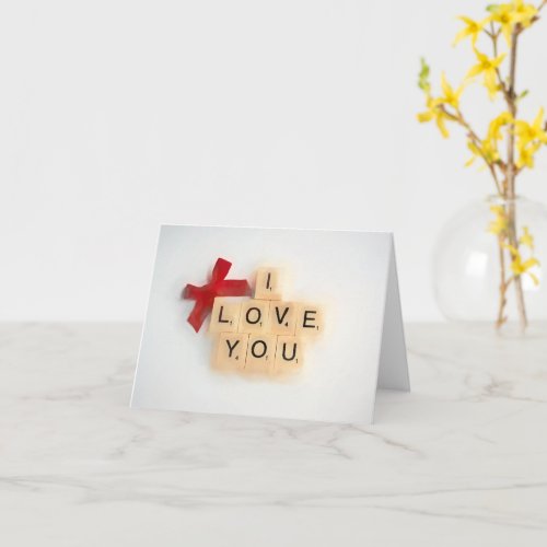 I Love You Tiles Greeting Card