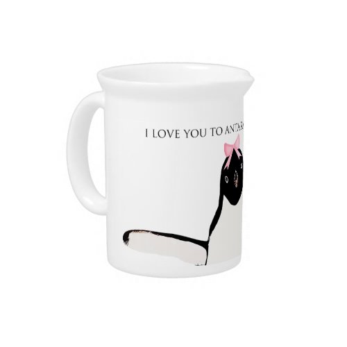 I Love You to Antarctica and back Beverage Pitcher