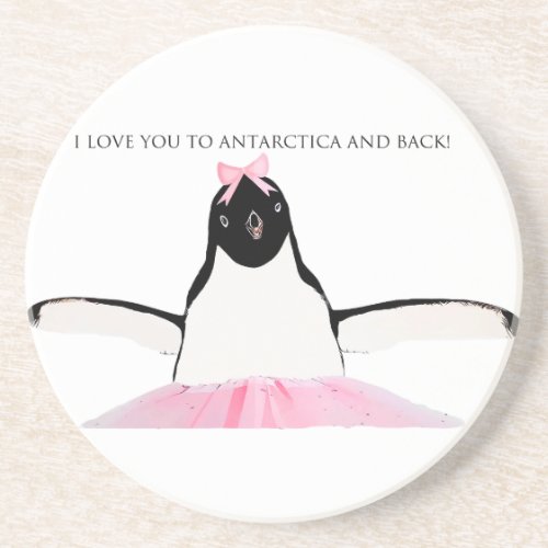 I Love You to Antarctica and Back Coaster