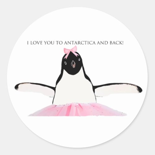 I Love you to Antarctica and Back Stickers
