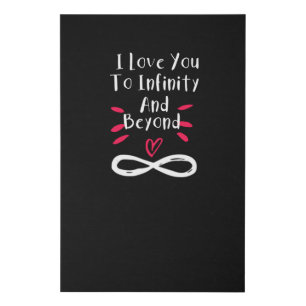 I Love You To Infinity And Beyond Valentine Couple Faux Canvas Print