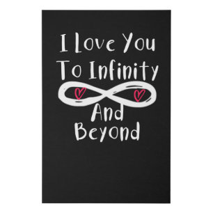 I Love You To Infinity And Beyond Valentine Couple Faux Canvas Print