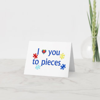 I Love You To Piece Autism Note Card