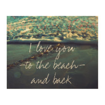 I love you to the beach and back