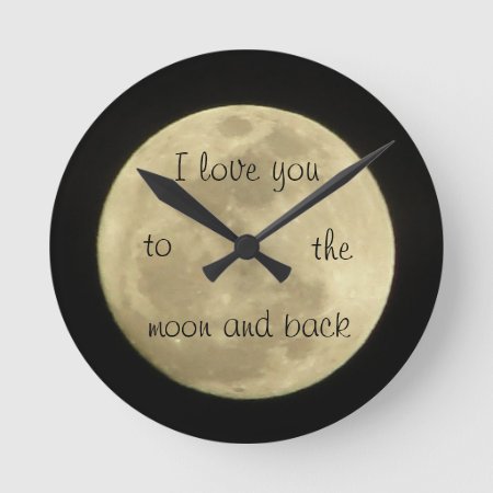 I Love You To The Moon Anc Back Clock