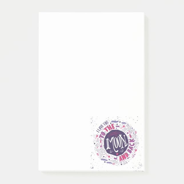 I Love You To The Moon And Back 4 Post-it Notes (Front)