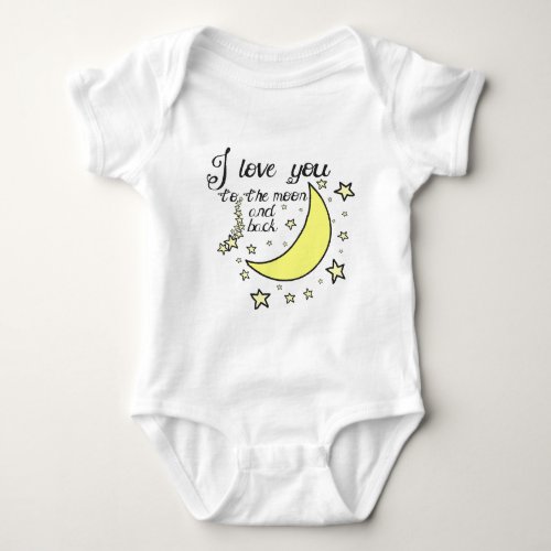 I love you to the moon and back baby bodysuit