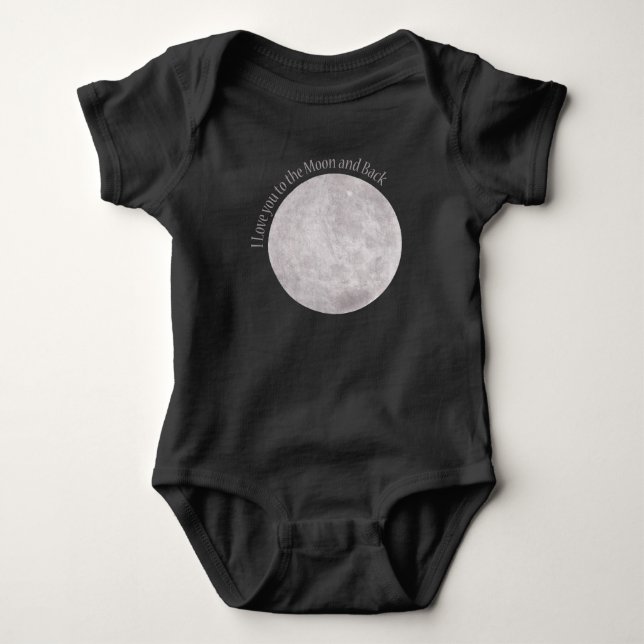 I Love you to the Moon and back Baby Bodysuit (Front)