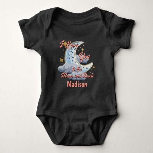 I love you to the moon and back baby bodysuit
