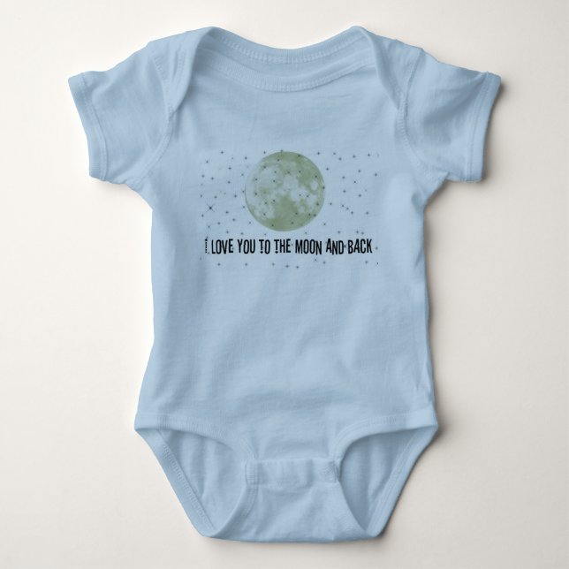 I love you to the moon and back baby bodysuit (Front)