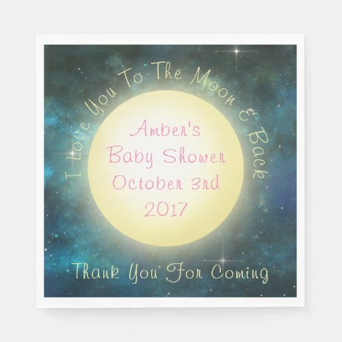 I Love You To The Moon and Back Baby Napkins 65
