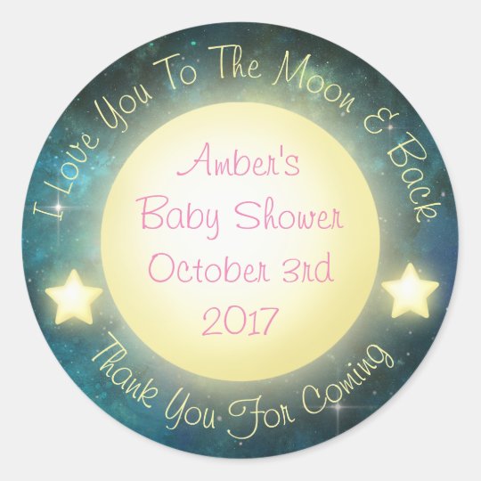 I Love You To The Moon And Back Baby Stickers Zazzle Com