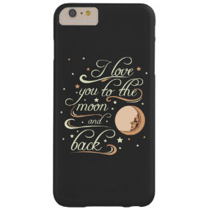 I Love You To The Moon And Back Black Barely There iPhone 6 Plus Case