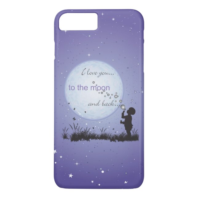 I Love You to the Moon and Back Blowing Bubbles Case-Mate iPhone Case (Back)
