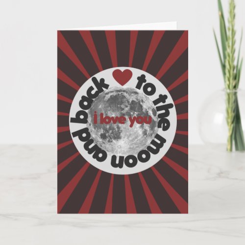 I love you to the moon and back card