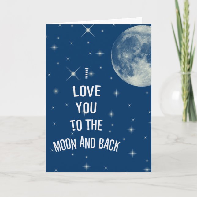 I love you to the moon and back card (Front)