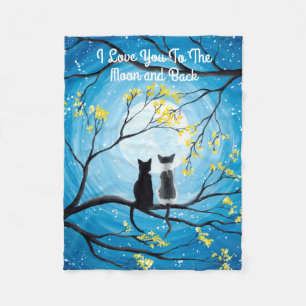 I on sale Love Cat To The Moon and Back Fleece Blanket