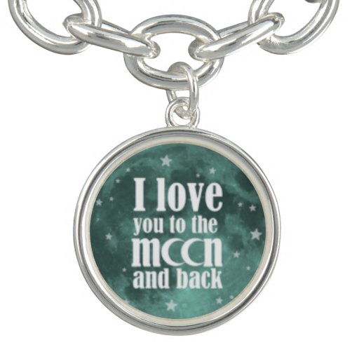 I love you to the Moon and back charm bracelet | Zazzle