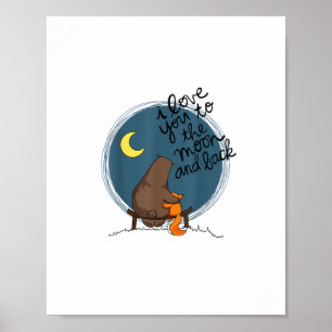 I Love You To The Moon And Back Classic Appeal Sty Poster