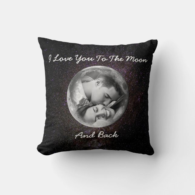 I Love You To The Moon And Back Custom Pillow (Front)