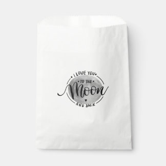 I Love You To The Moon And Back Elegant Heartfelt Favor Bag