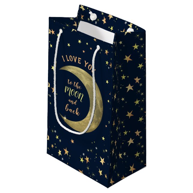 I love you to the Moon and back Gift Bag (Front Angled)