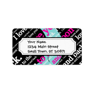 I Love You to the Moon and Back Gifts Label