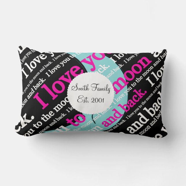 I Love You to the Moon and Back Gifts Lumbar Pillow (Front)