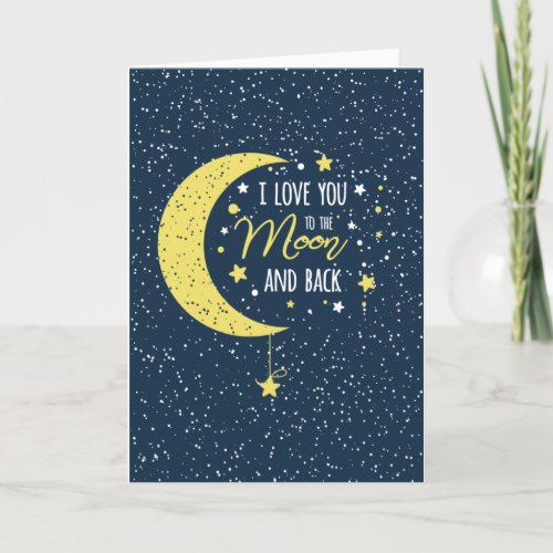 I Love You To The Moon and Back Holiday Card