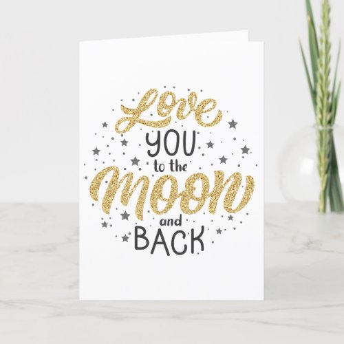 I Love You to The Moon and Back Holiday Card