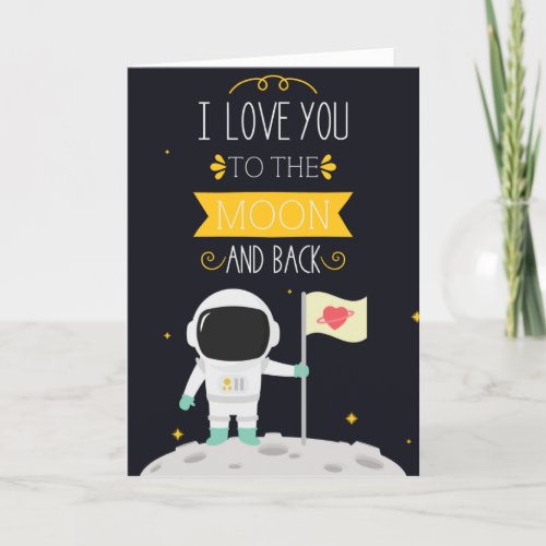 I Love You To The Moon and Back Holiday Card