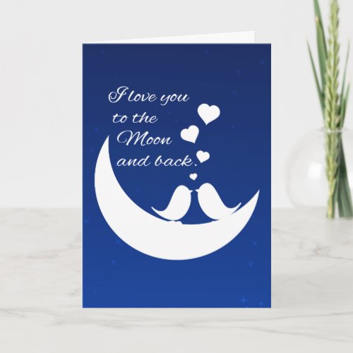 I Love You to the Moon and Back Holiday Card