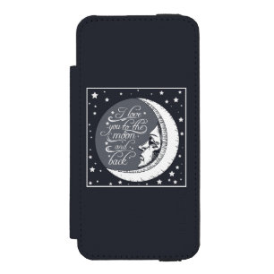 I Love You To The Moon And Back Wallet Case For iPhone SE/5/5s