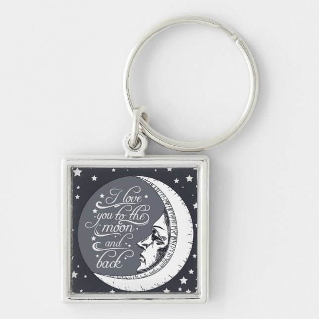 I Love You To The Moon And Back Keychain (Front)