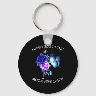 I love you to the moon and back keychain