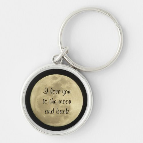 I love you to the moon and back keychain