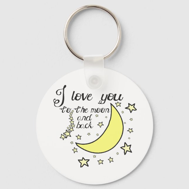 I love you to the moon and back keychain (Front)