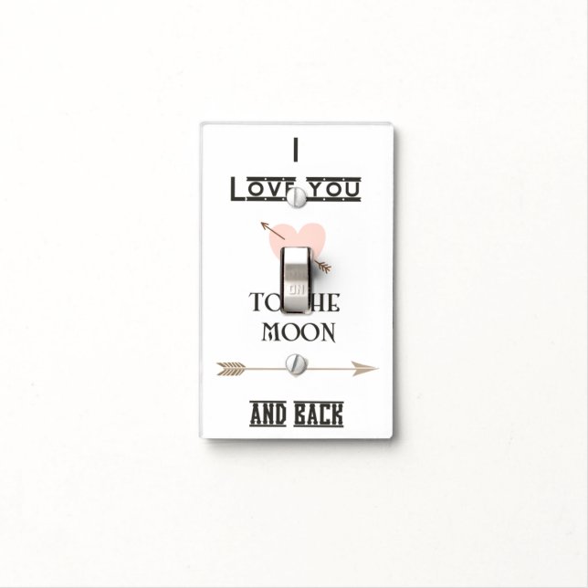 I love you to the moon and back light switch cover (In Situ)