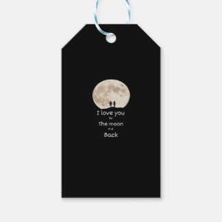 I Love You To The Moon And Back Minimal Design Gift Tags