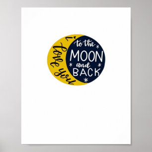 I Love You To The Moon And Back Minimal Refined De Poster