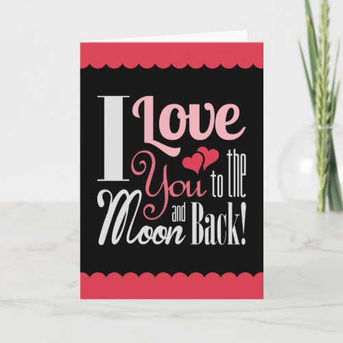 I Love You to the Moon and Back _ Mixed Typography Holiday Card