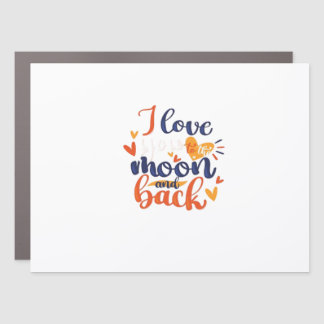 I Love You To The Moon And Back Modern Romantic De Car Magnet