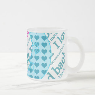 I Love You to the Moon and Back Mothers Day Gifts Frosted Glass Coffee Mug