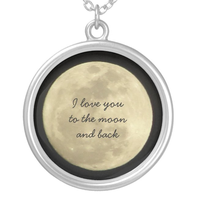 I love you to the moon and back necklace (Front)
